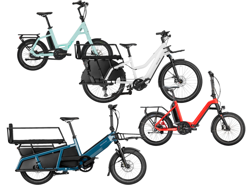 image de vélos électriques de format compact pour le transport d'enfants