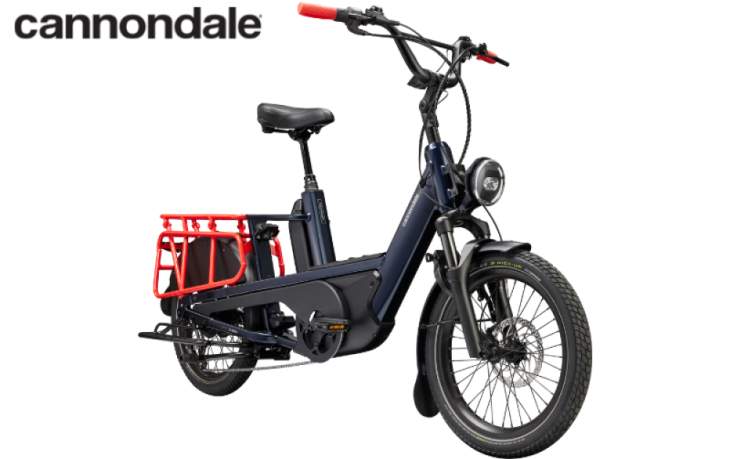 image d'un vélo électrique cargo compact de cannondale cargowagen neo 1